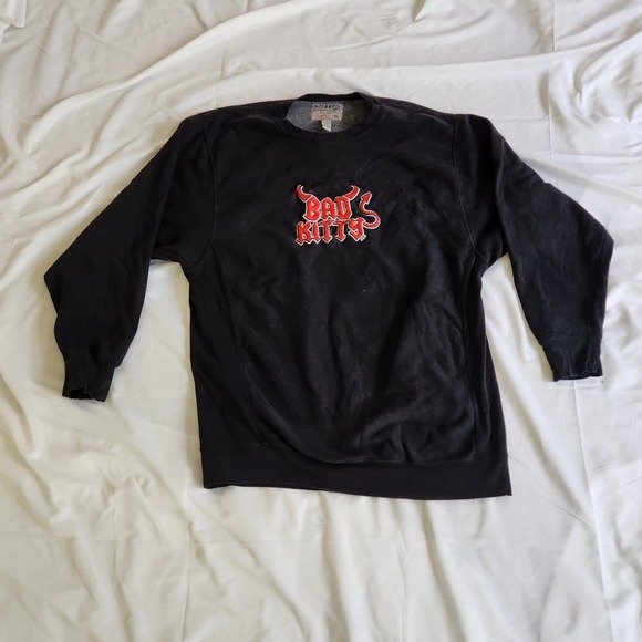 Sweaters - 00s Black Bad Kitty Sweatshirt